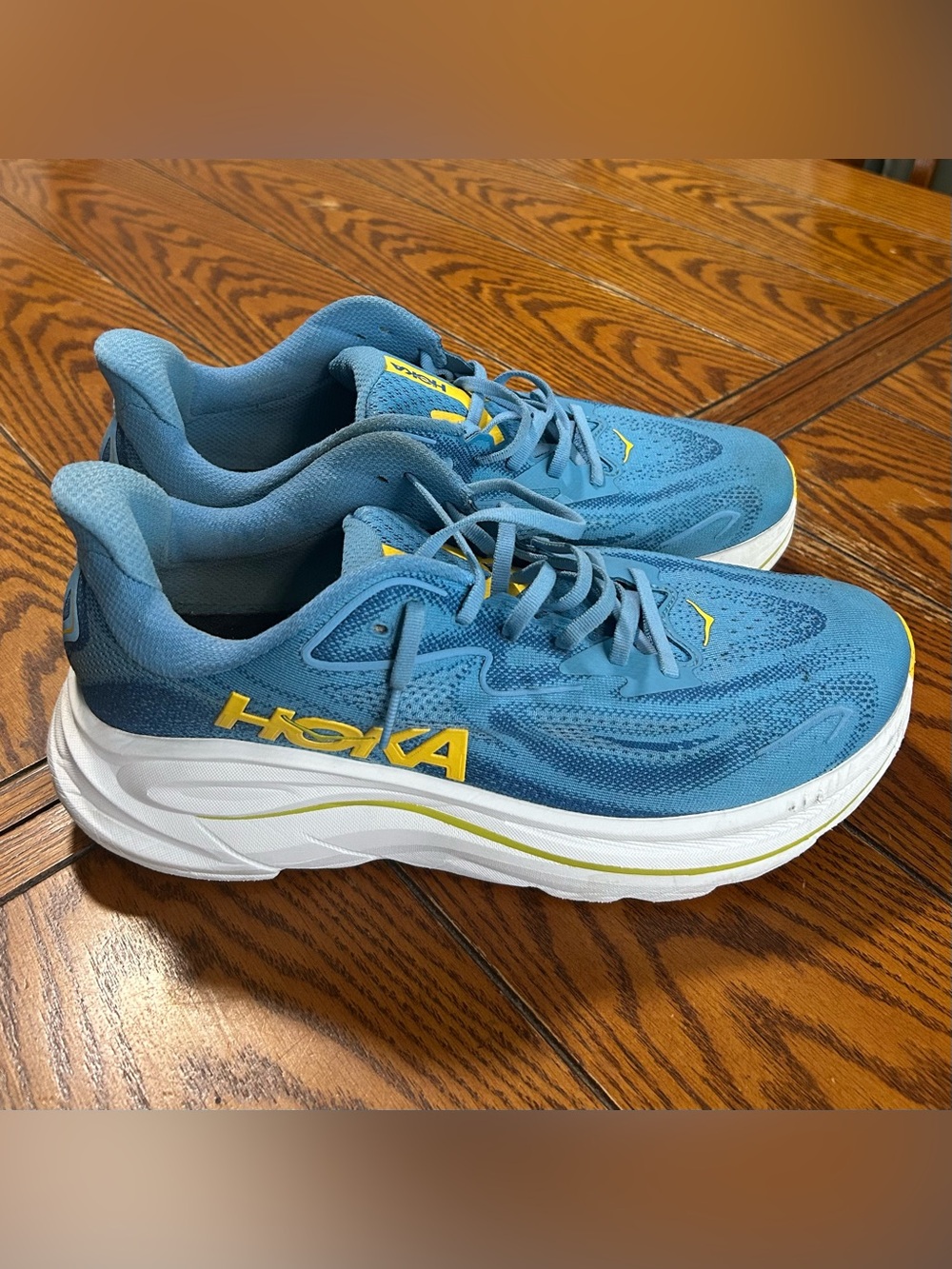HOKA One One Clifton 10 Alpine Blue/Foggy Night Men's 12D Blue Running Shoes